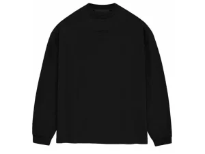 FEAR OF GOD ESSENTIALS L/S T-SHIRT JET BLACK